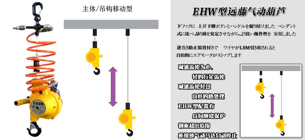 EHW型ENDO遠(yuǎn)藤氣動葫蘆